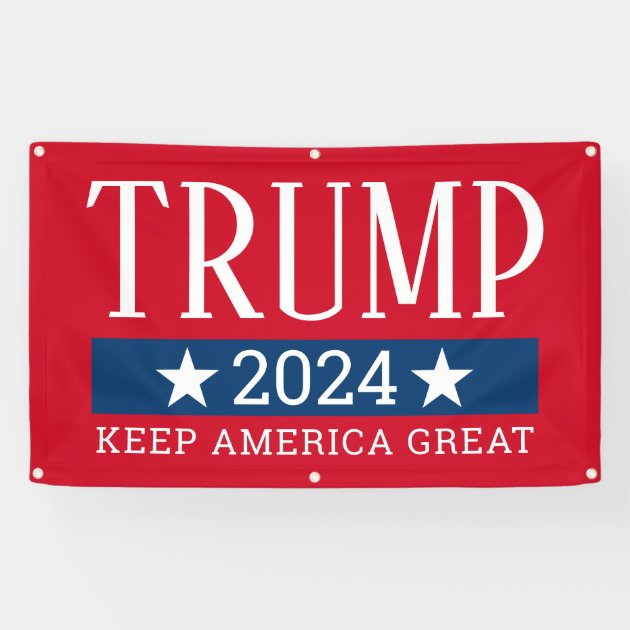 Trump President 2020 13 oz Banner Non-Fabric Heavy-Duty Vinyl Single-Sided with Metal Grommets 